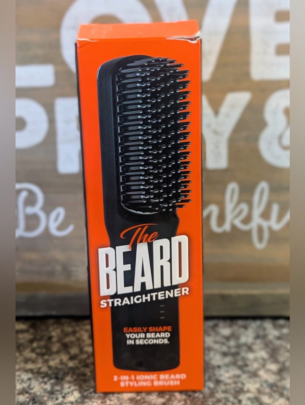 Wild Willies The Beard Straightener 2-in-1 Ionic Beard Styling Brush - Black New